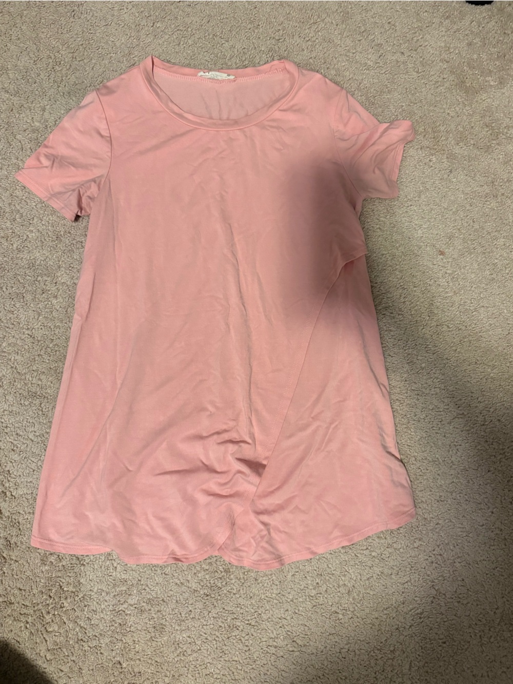 Hello MIZ Soft Pink Short Sleeve Nursing Friendly Top